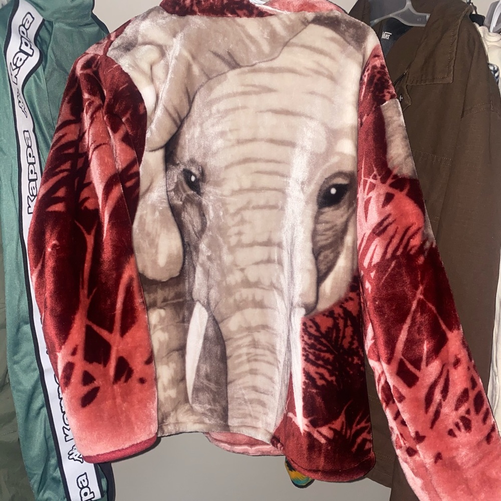 Elephant print hoodie